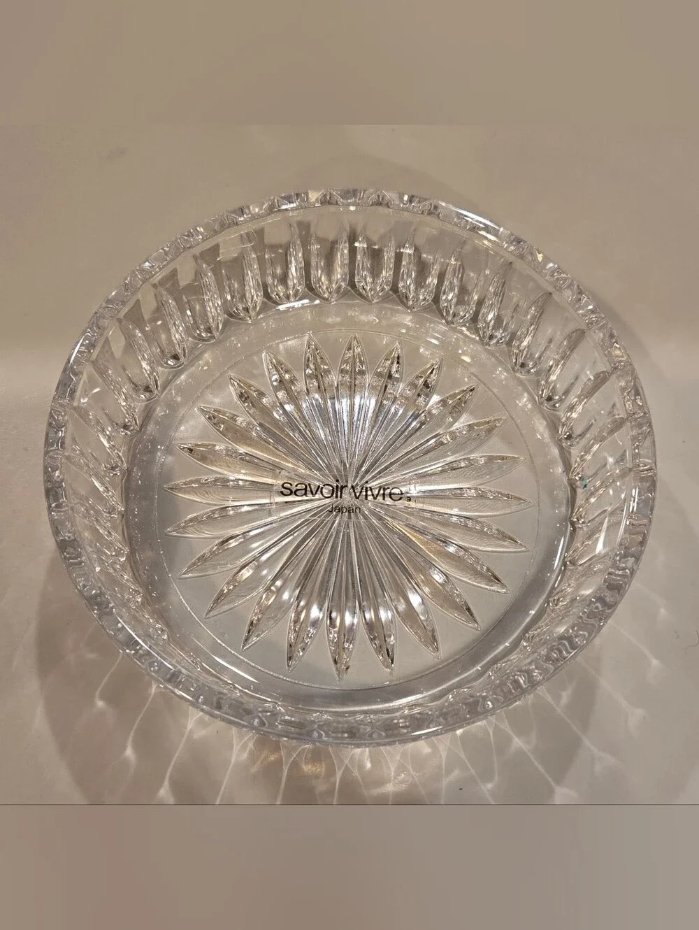Vintage Savoir Vivre Clear Crystal Candy Dish Elegant Home Dining Accent